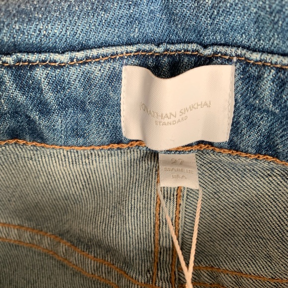 NWT - JONATHAN SIMKHAI STANDARD River With Fold Over Waistband Straight - Picture 7 of 8